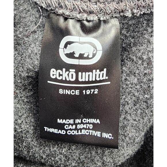 Ecko Sweatpants Womens Small Gray Joggers Tapered Drawstrings Logo Stretch - Picture 13 of 14